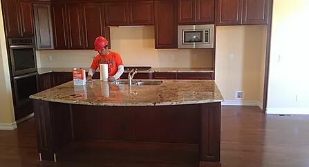 process for kitchen countertop